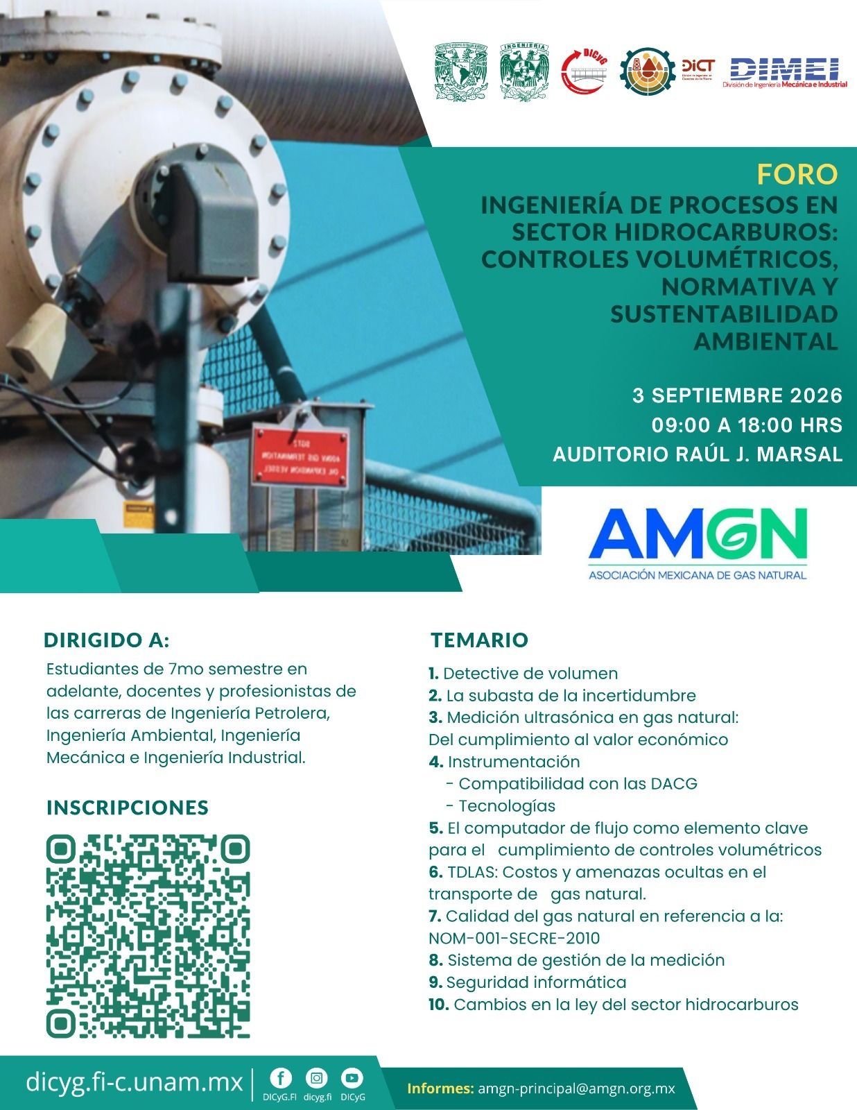 Cartel del foro de controles volumétricos, normativa y sustentabilidad ambiental en la UNAM